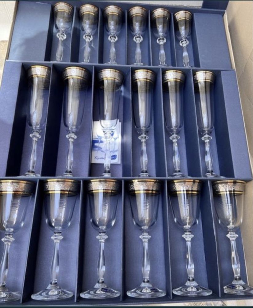 Продам фужеры набор 18 предметов Bohemia Crystal