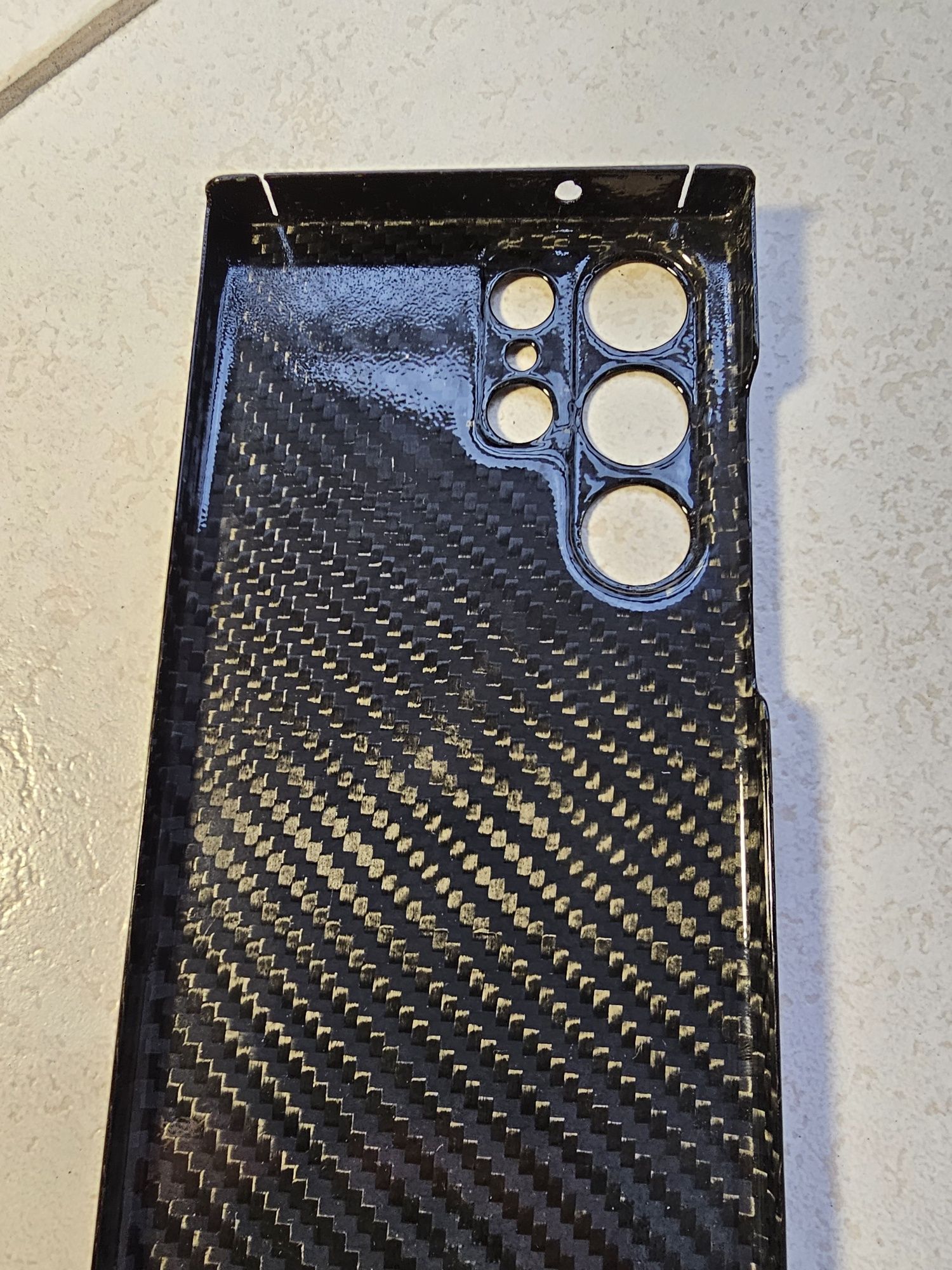 Чехол из кованого карбона на Samsung S23 Ultra