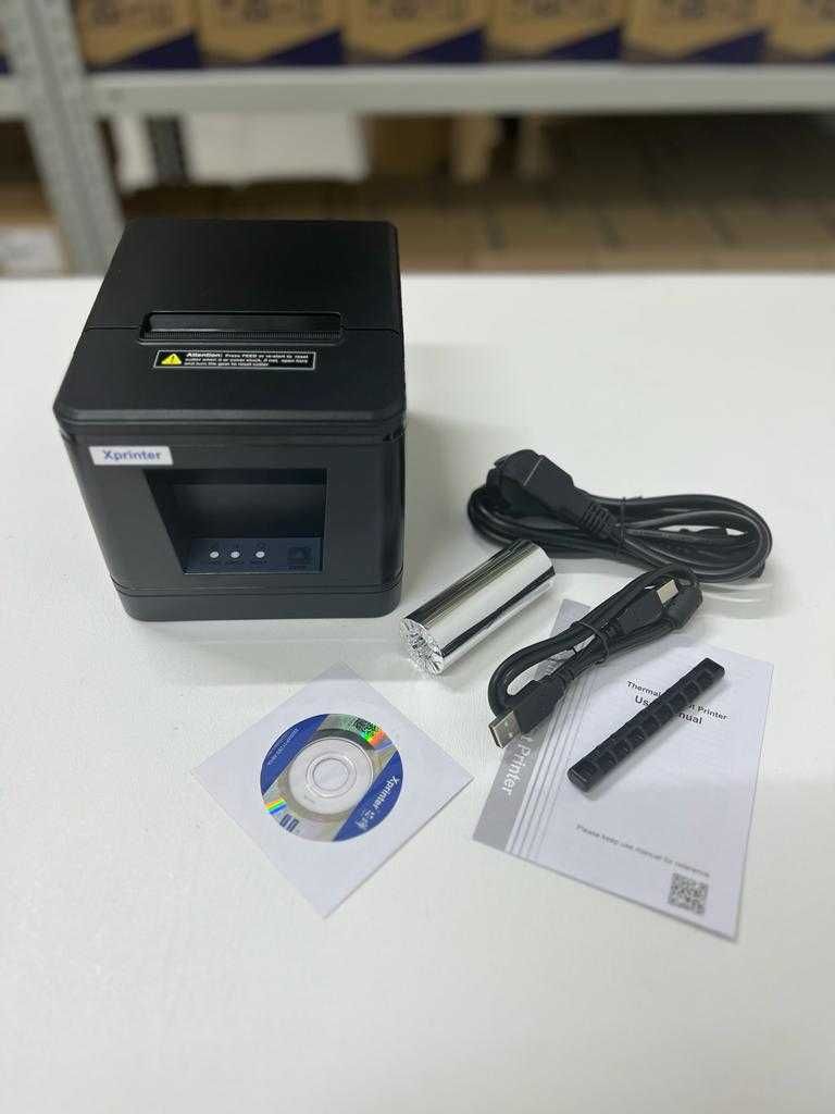 Чековый принтер 80 мм XPrinter USB+LAN. Принтер чеков.