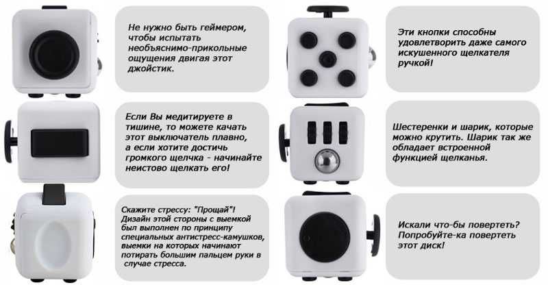 Кубик-антистресс Fidget Cube. Фиджет Куб. Игрушка. Отличный подарок.