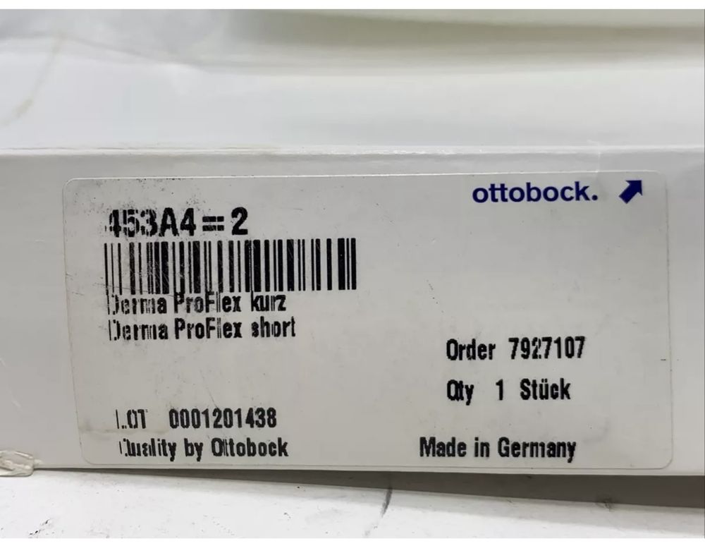 Лайнер для протеза Ottobock Derma ProFlex Sleeve, Size 2, Black, Short