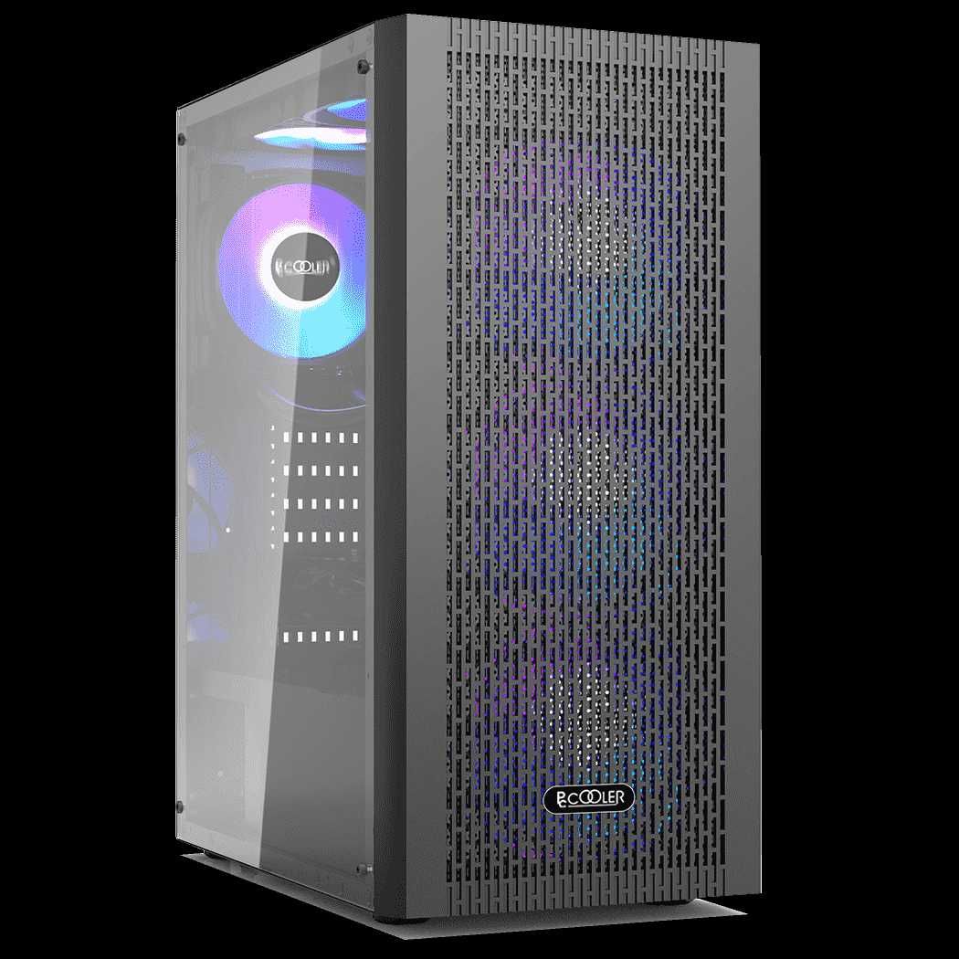 Корпус PCCooler MA100 MESH BK, Midi Tower, Черный/Белый / Рассрочка