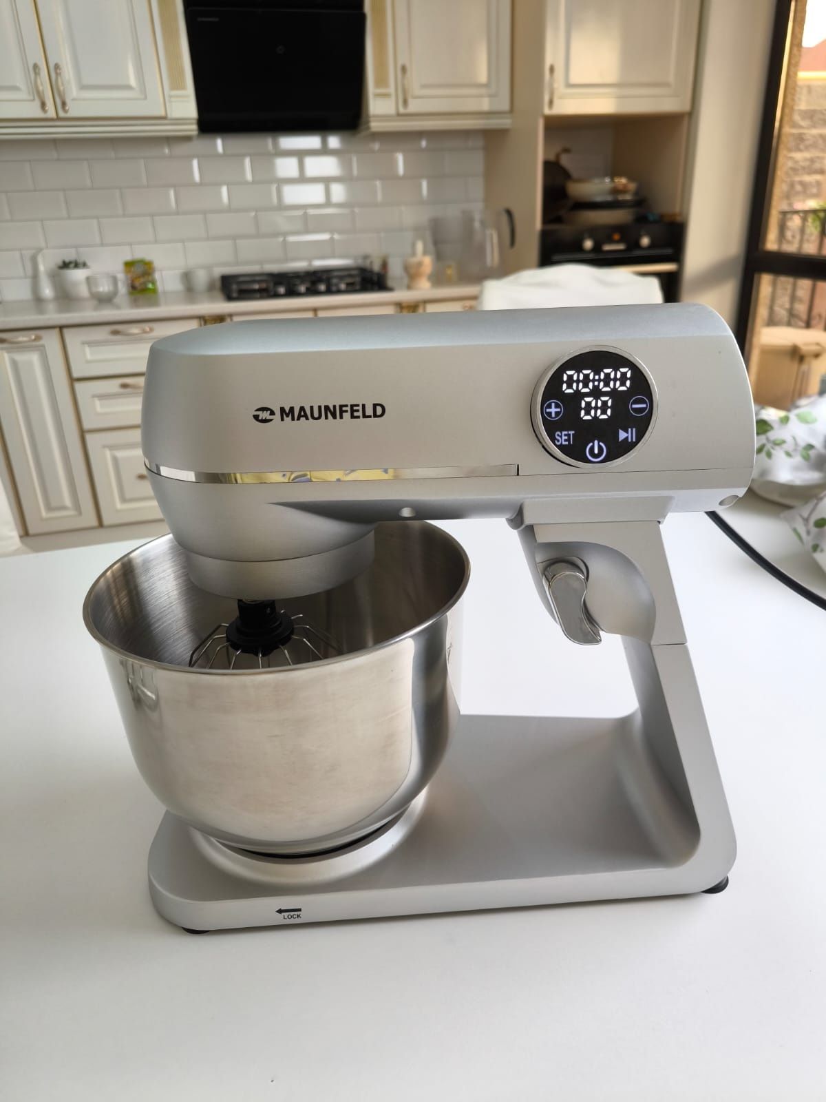 Миксер MAUNFELD MF-423SS серый с LCD дисплеем