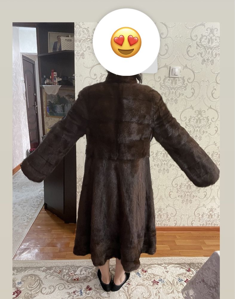 Норковая шуба размер L (48)