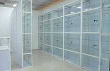 Прилавок витрина стеклянная из профиля, оборудование для магазина aevp