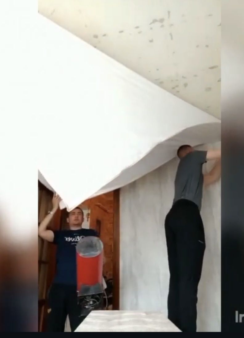 Установка натяжных потолков
