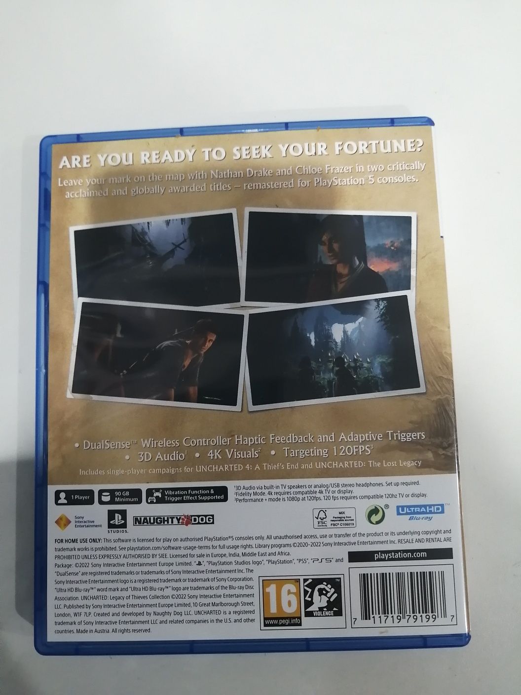 Uncharted золотая коллекция на пс5