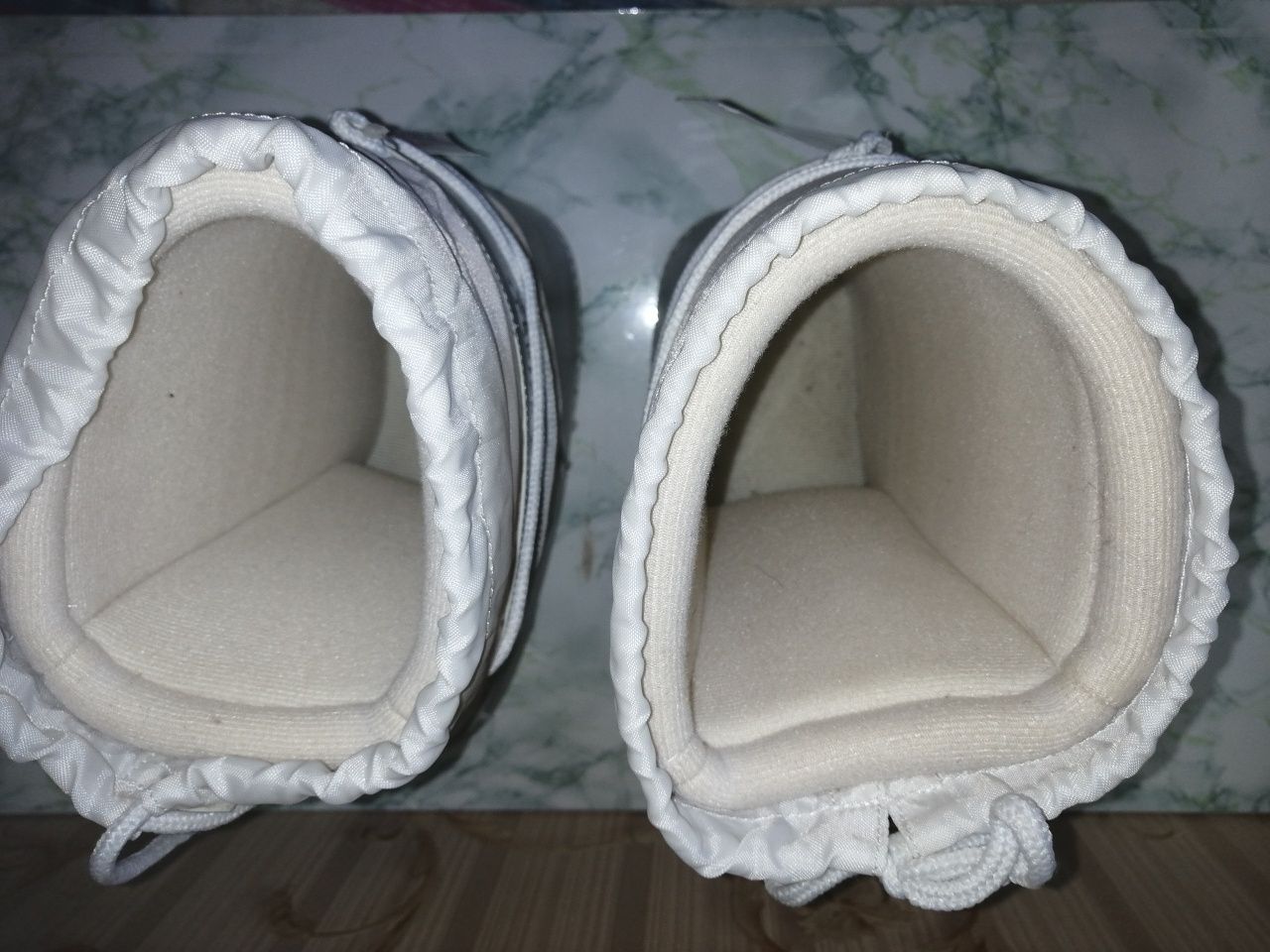 Сапоги дутеши, женские, белые, р40-41