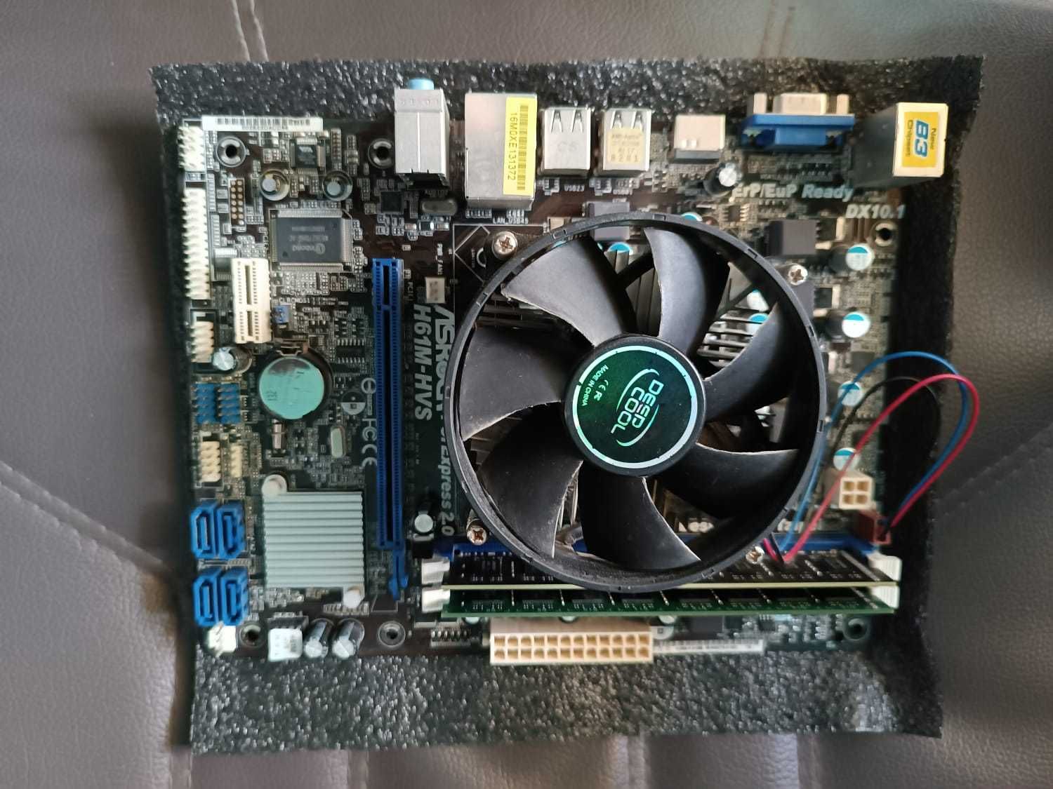 Продам материнскую плату ASRock H610M-HVS с процессором I7-2600