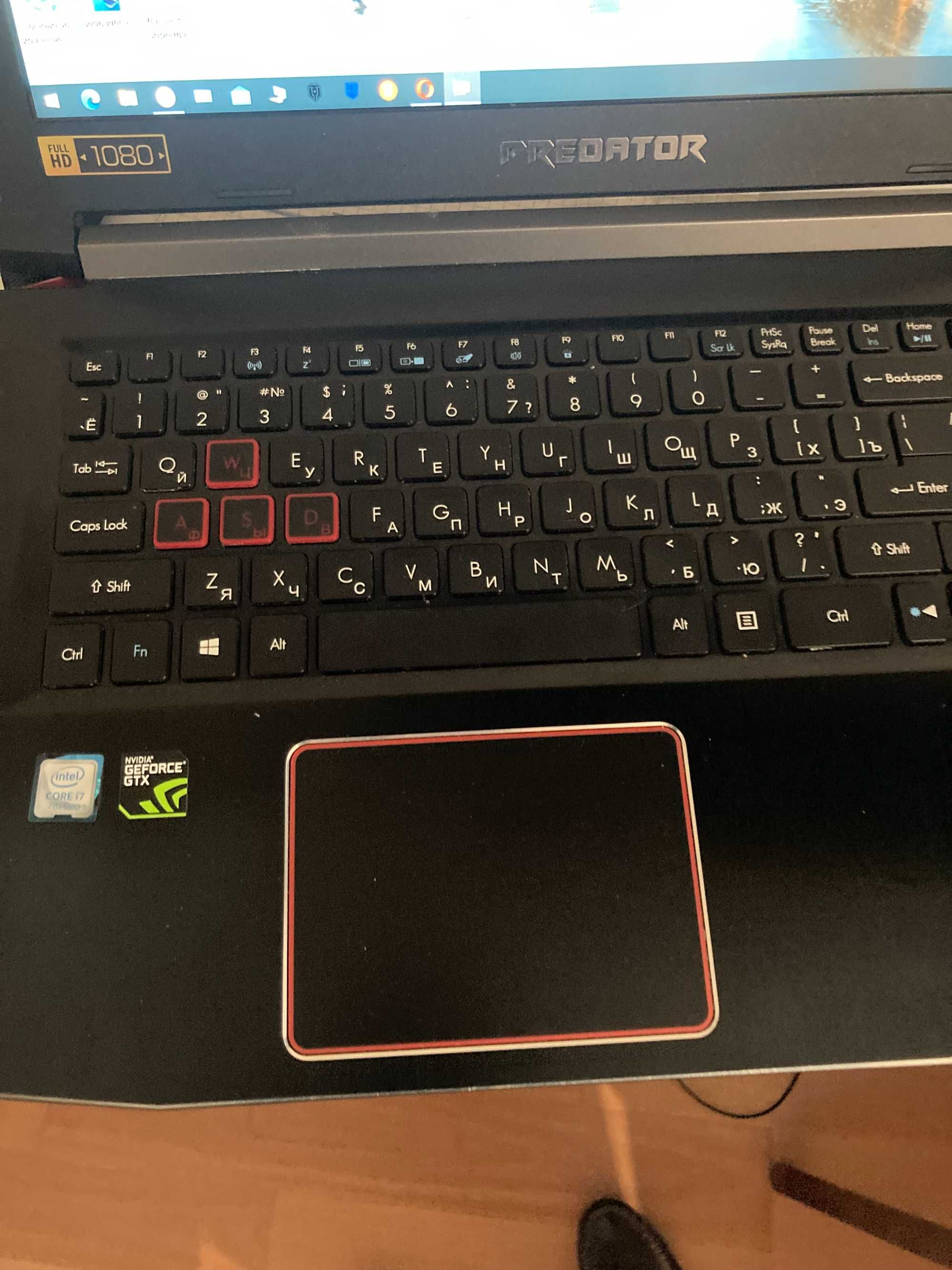 Продам ноутбук на core i7 7700hq+gtx1050ti 4gb ddr5 .Обмен монитор 34.