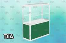 Прилавок торговый из профиля и стекла, Акция витрина для магазина aepr