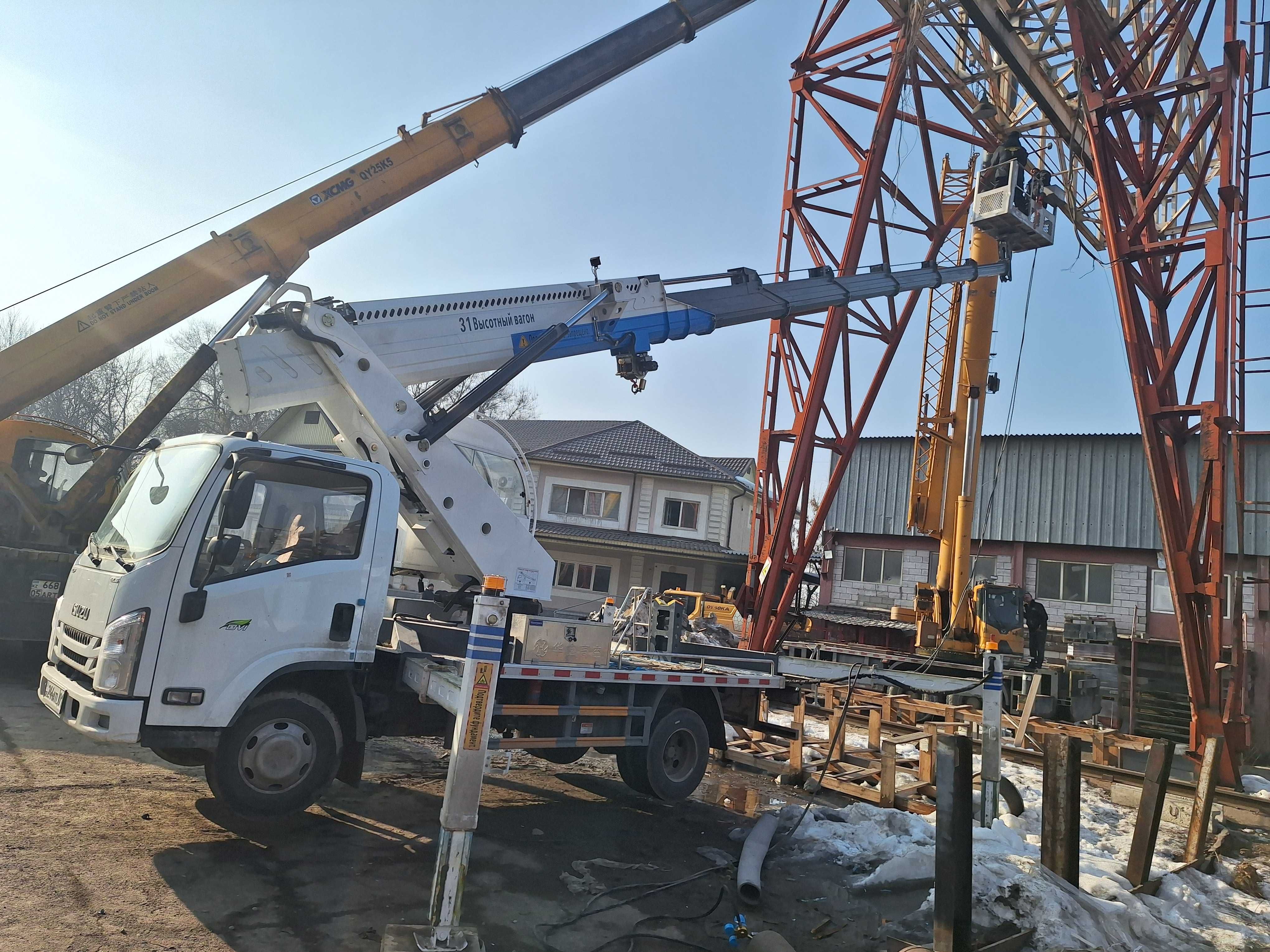 автовышка 30 метра, аренда автовышки, услуги автовышки, АГП, подъёмные