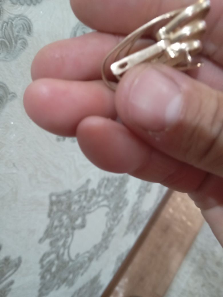 Серьги 583 проьы 6.5 грамм ручная работа.