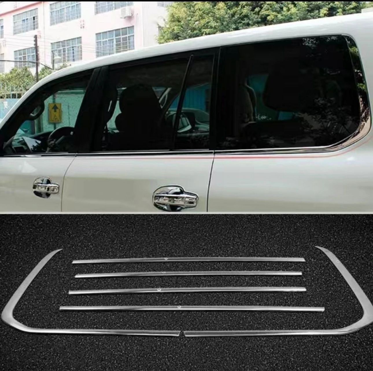 Хром молдинги на двери Toyota land cruiser 200 lx570
