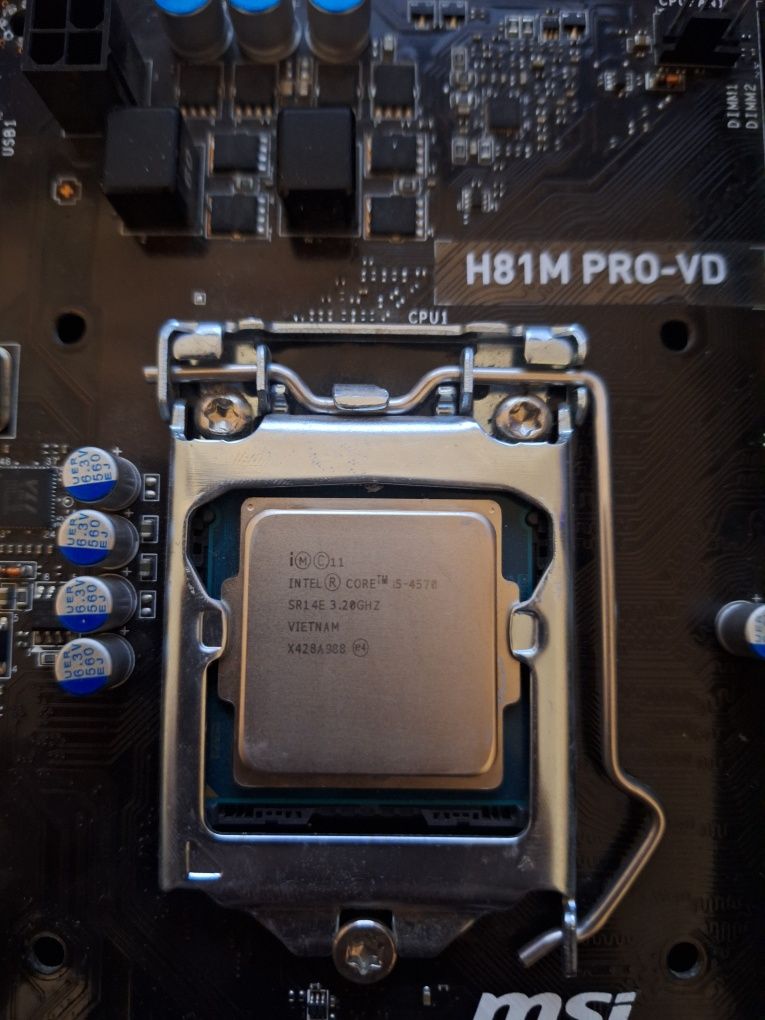 Материнская плата MSI H81 PRO-VD + I5 4570 + ОЗУ 8ГБ