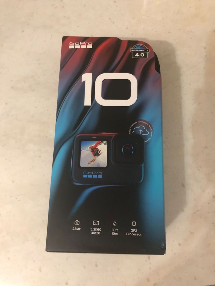 Новая экшн камера GoPro HERO 10 Black, срочно продам. Оригинал