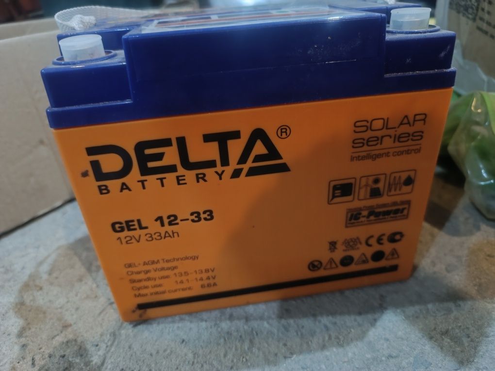 Аккумулятор delta solar series 12 v 33ah