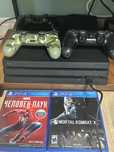Sony PlayStation 4 pro + джостики и 2 игры