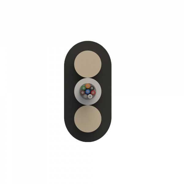 Дроп-кабель оптический плоский 8 волокон, SM 9/125 G.657.A1 PE, 1.5 кН