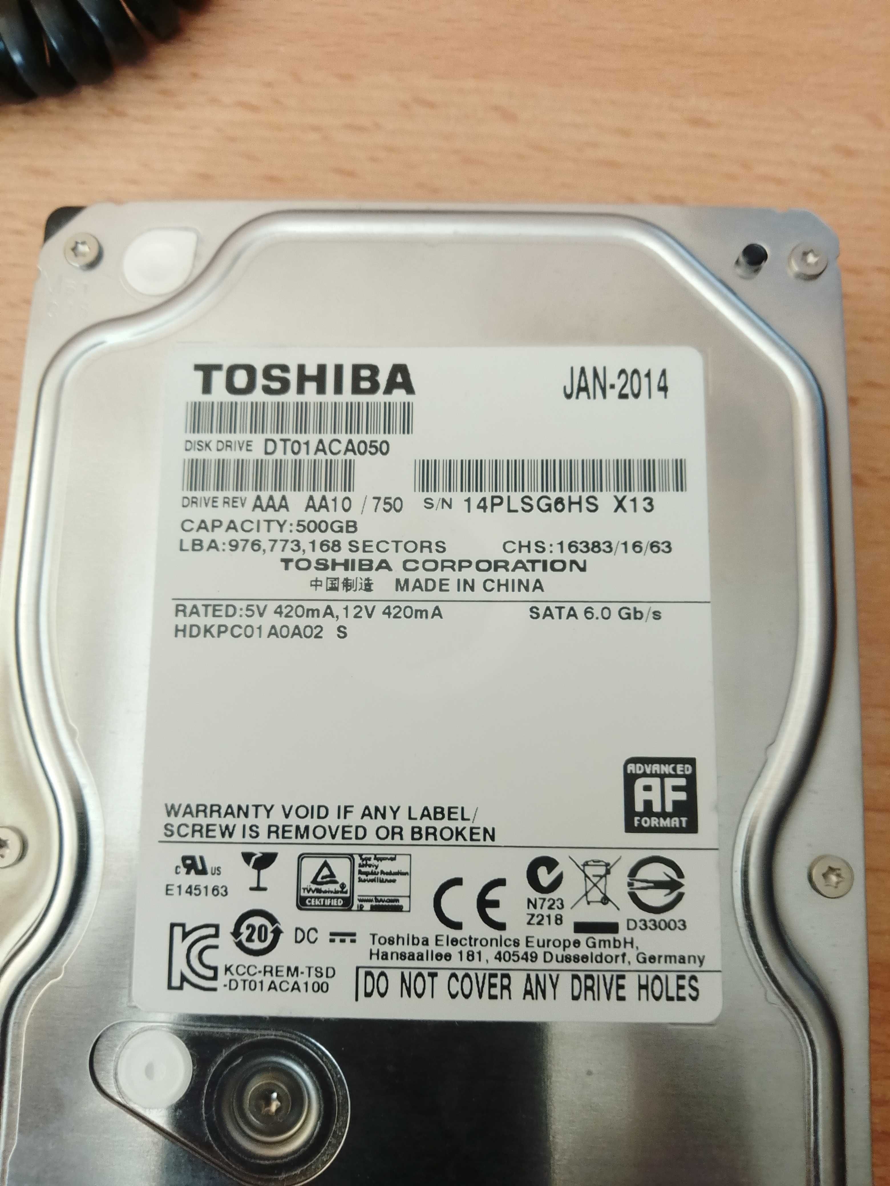 Продам HDD 1 Tb, 500 Gb (Seagate, Toshiba) б/у в отличном состоянии