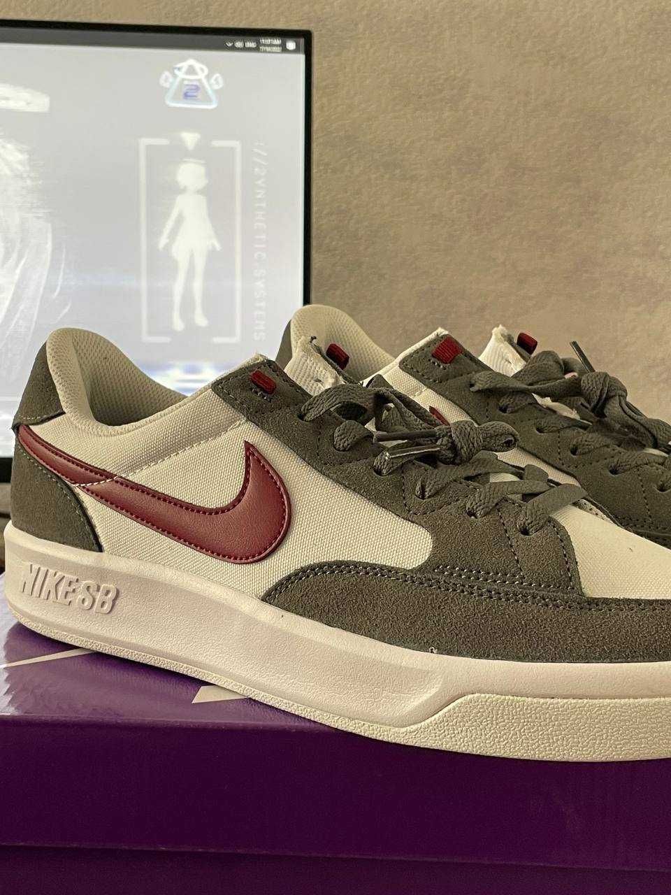 Nike SB Advesary Premium trainers in red and gray