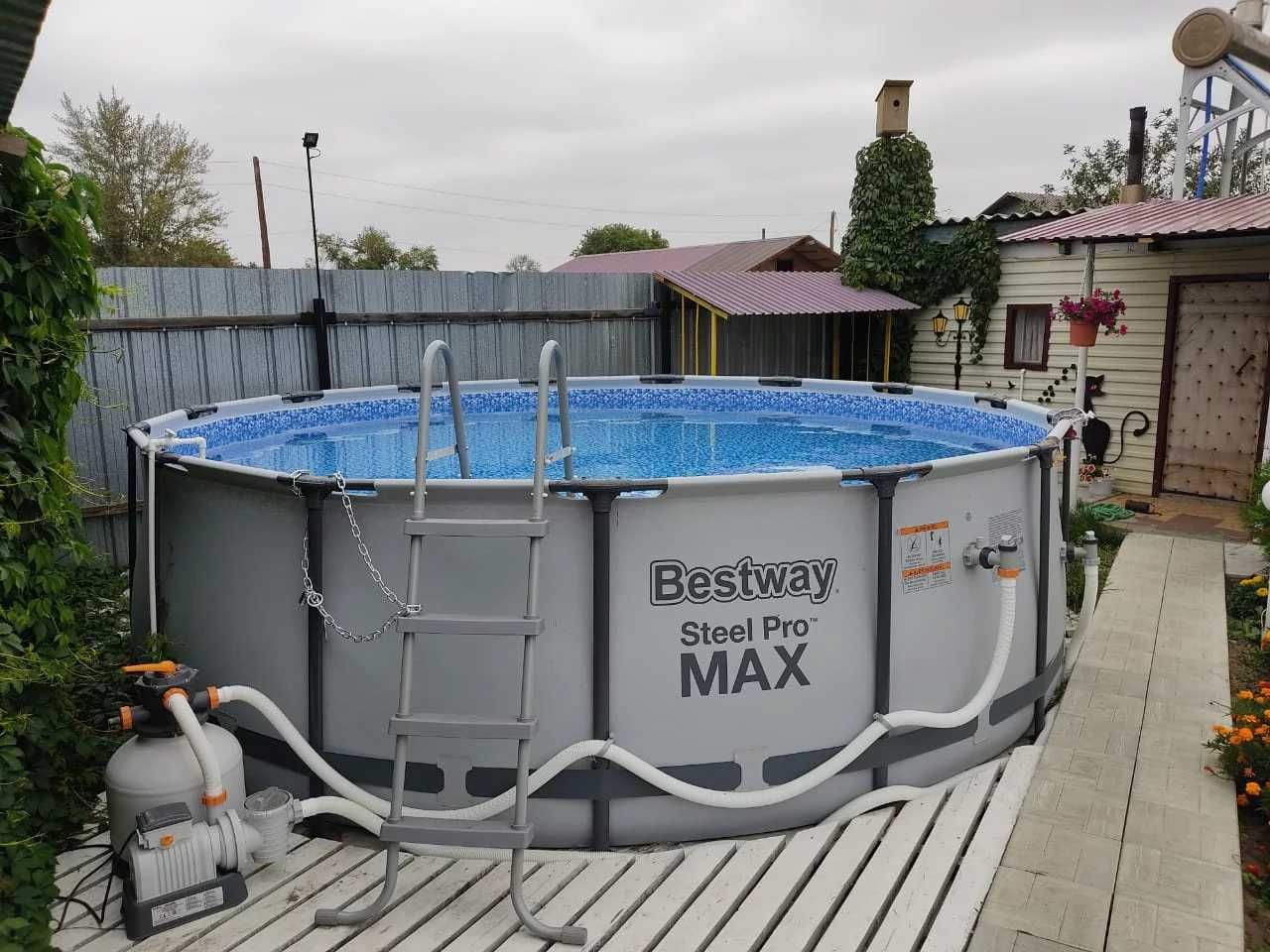 Каркасный БАССЕЙН надувной Intex Bestway. Сборка бассейна каркасного