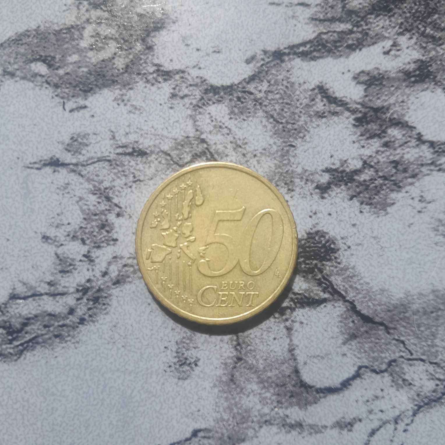 Монета 50 euro cent