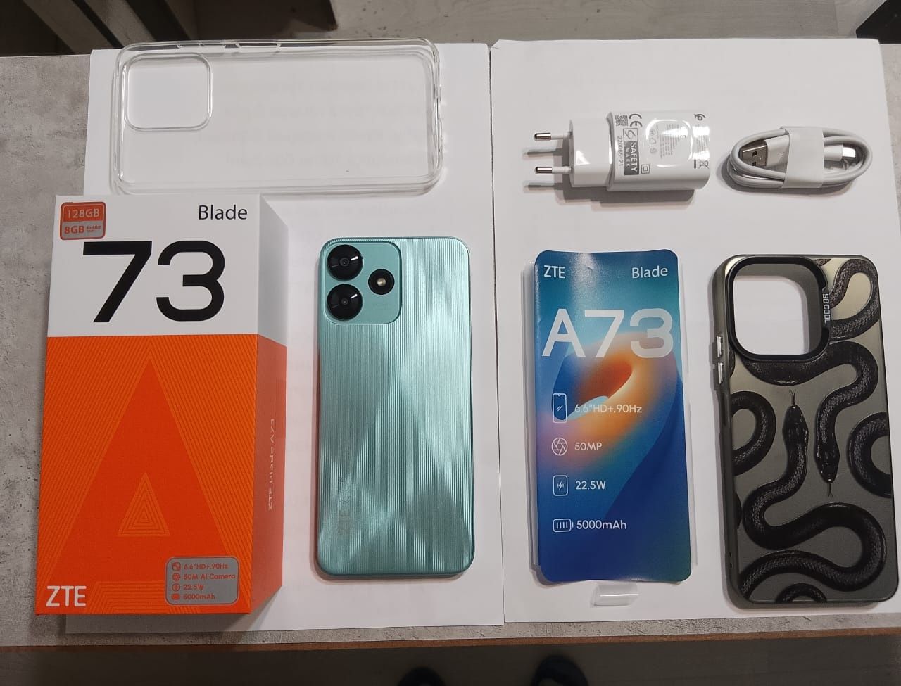 Продам смартфон ZTE Blade A73 зелёный.