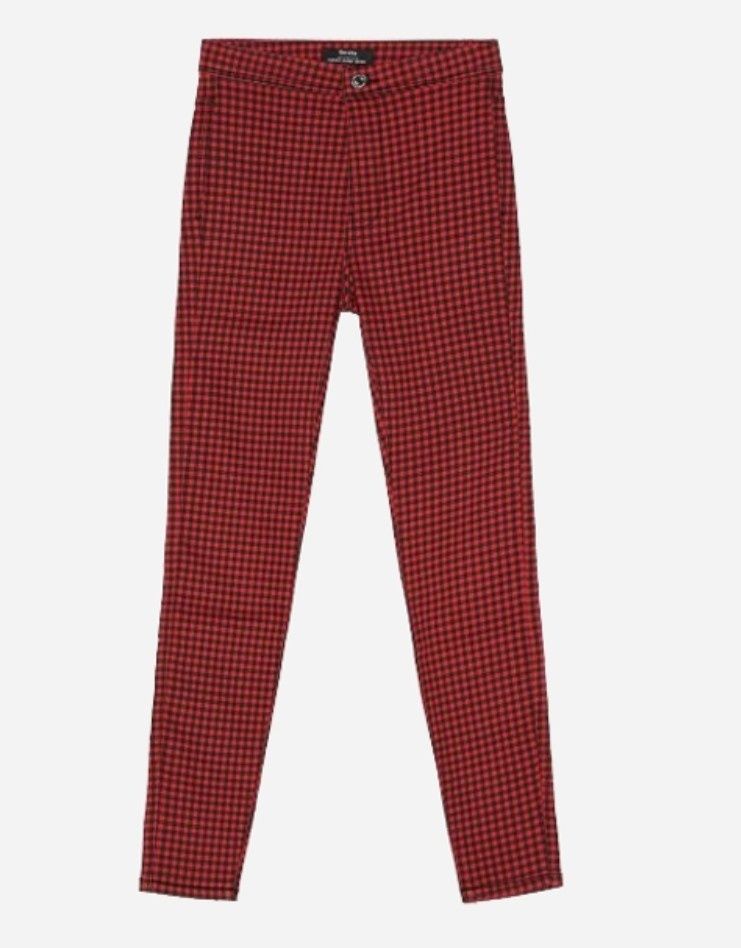 ZARA Лондон новые брюки скинни джинсы штаны шотландска клетка