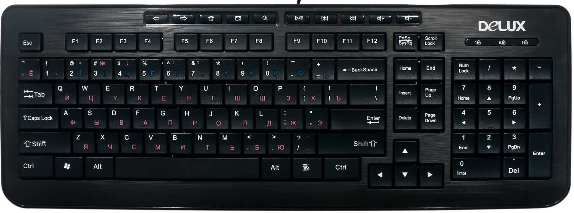 Компактная клавиатура Delux DLK-3100 проводная USB