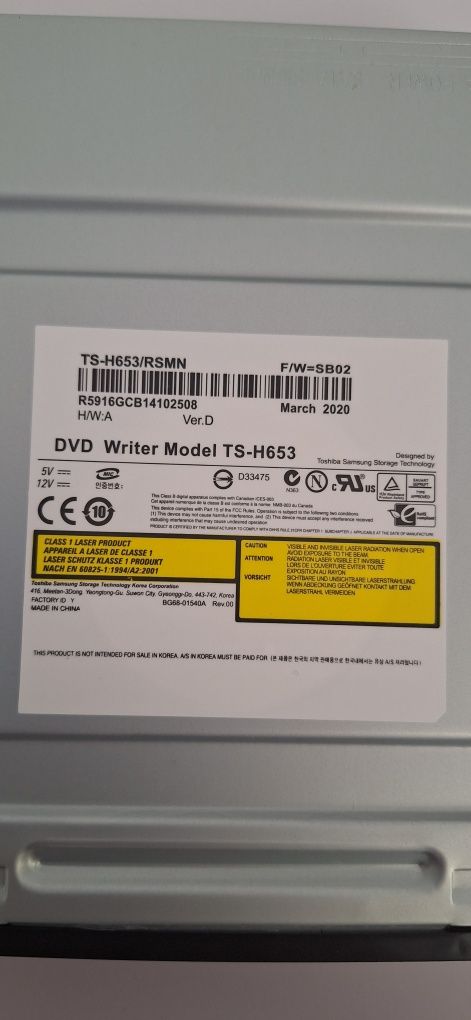 DVD RW samsung новый
