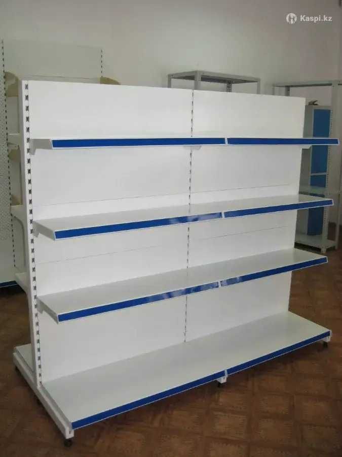 Металлические островные стеллажи  витрины полки торговые для магазина