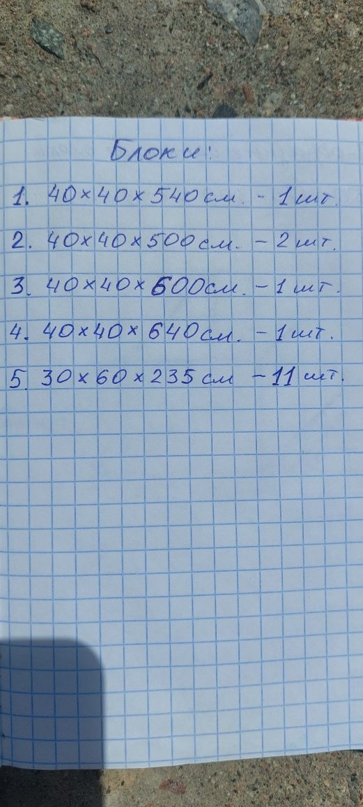 Железобетонные блоки, фундаментные, П-образные блоки.