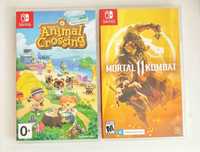игры на нинтендо Animal crossing, MK11 + чехол