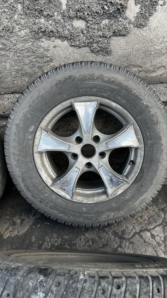 Продам диски р15 5х112 с резиной зима