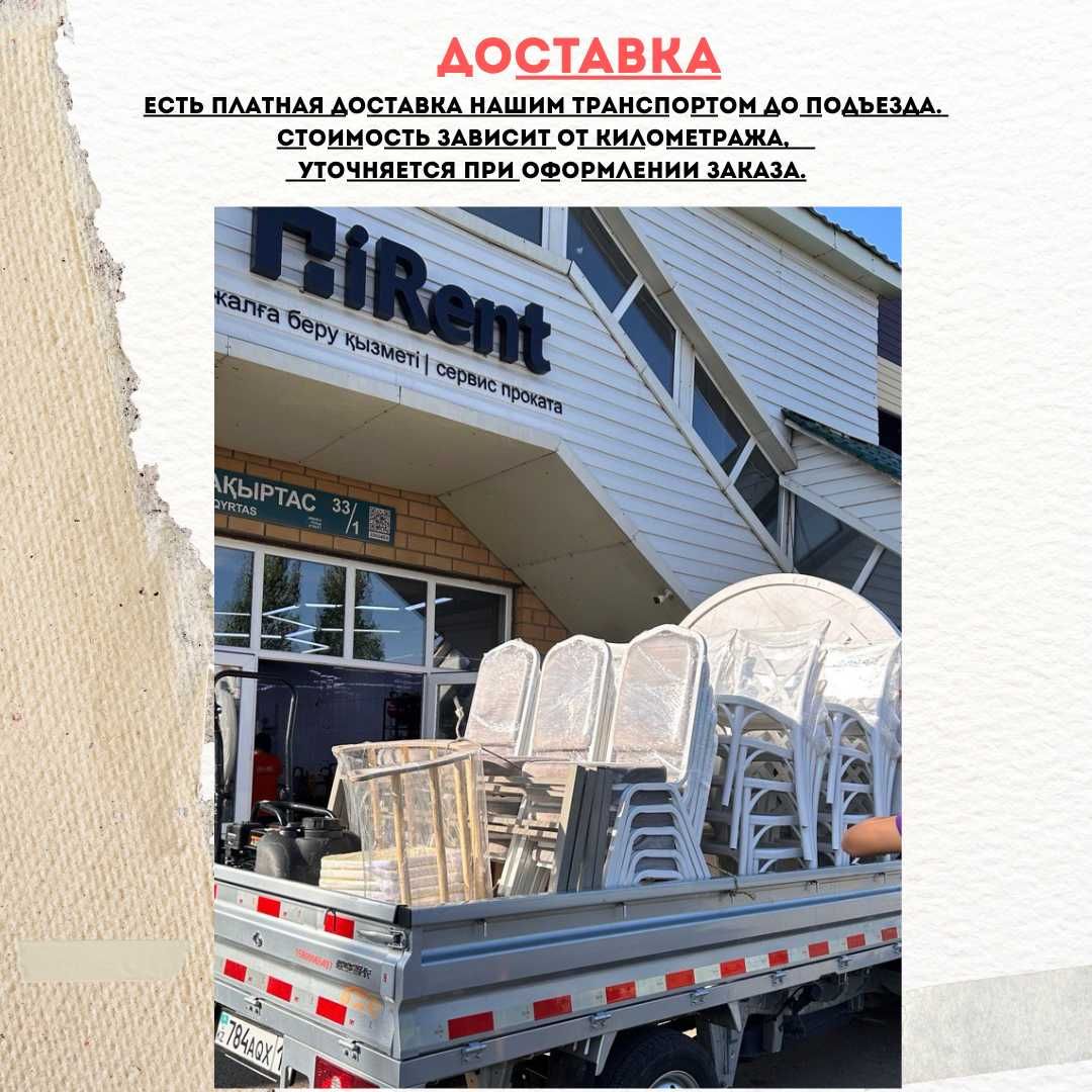 Аренда посуды, столов, стульев