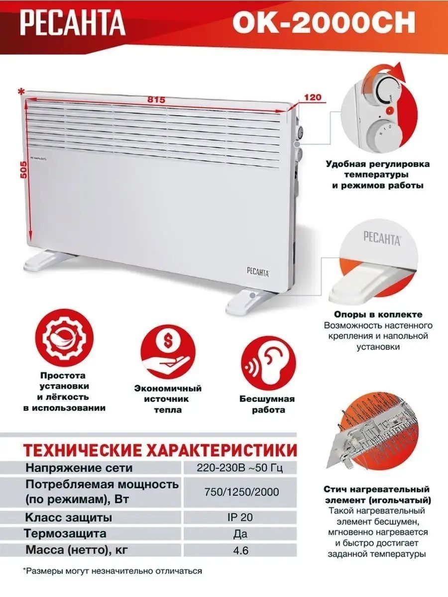 Электрический конвекторный обогреватель