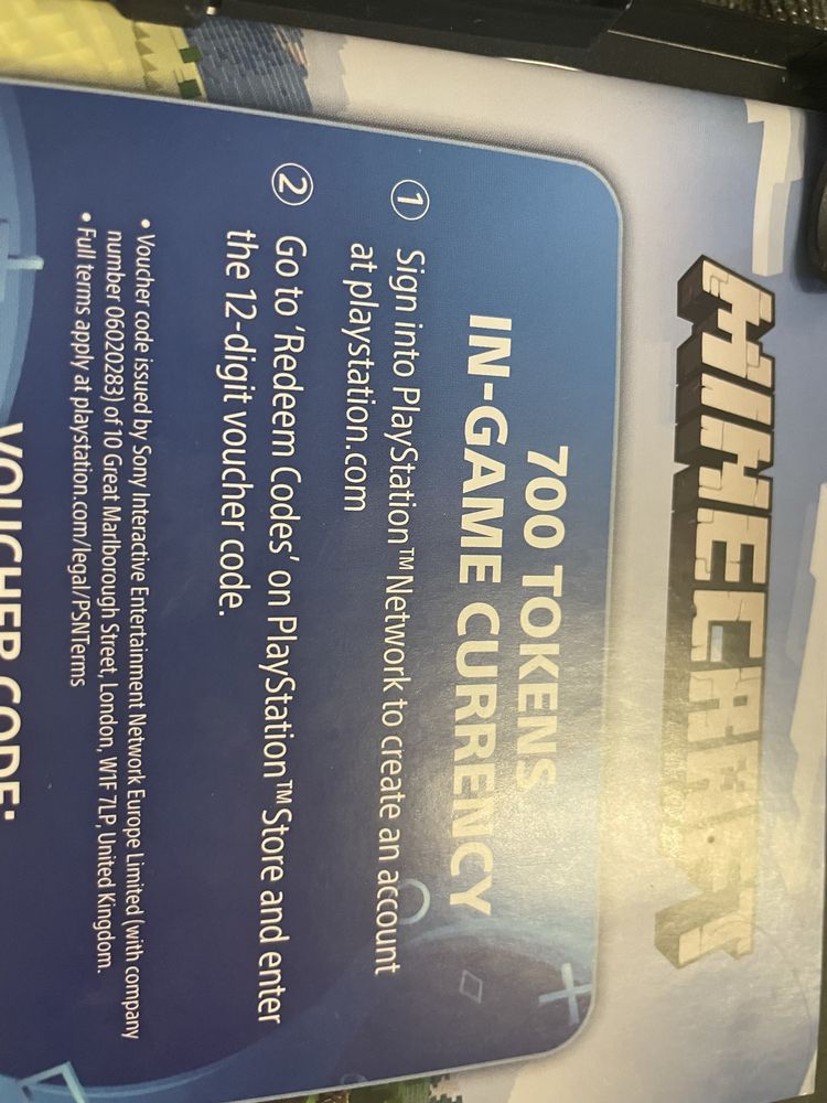 Диск Minecraft для PlayStation 4