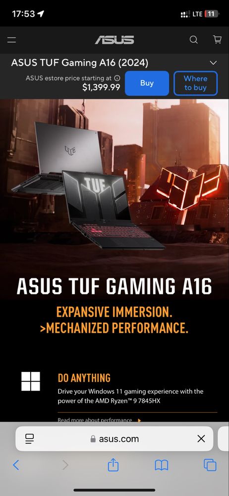 Игровой ноутбук asus tuf gaming a16