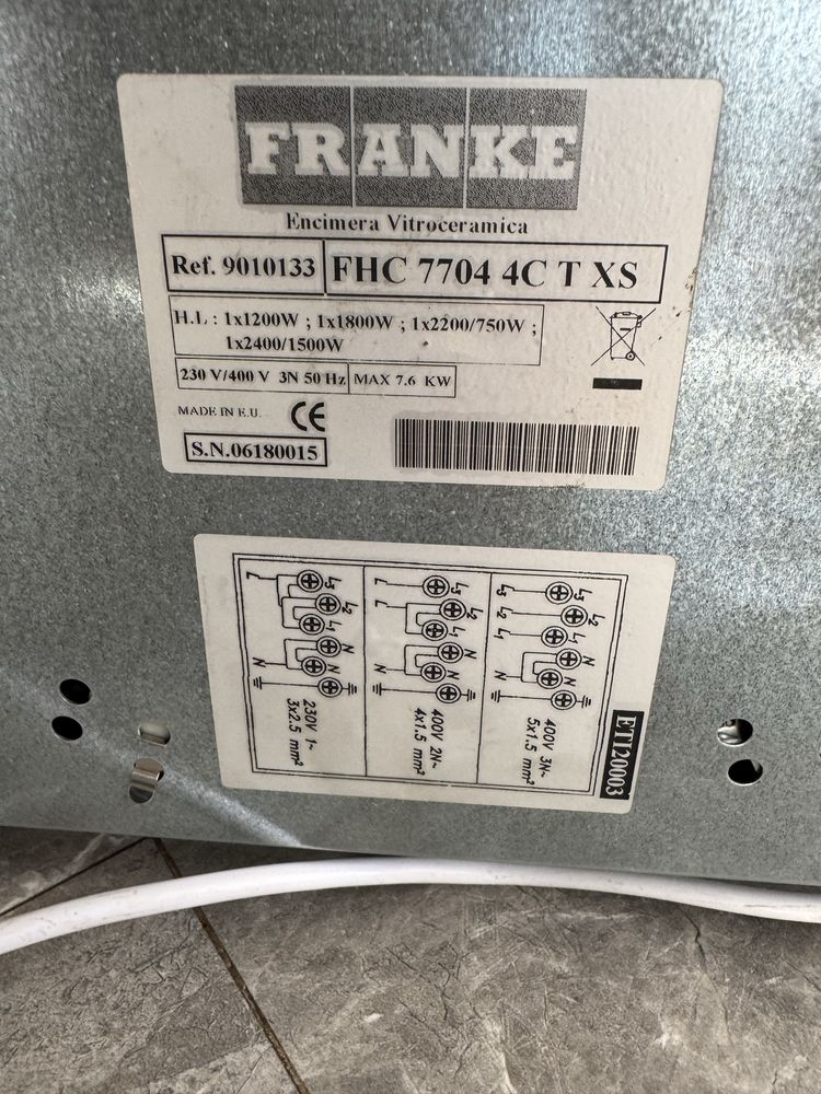 Плита варочная поверхность Franke