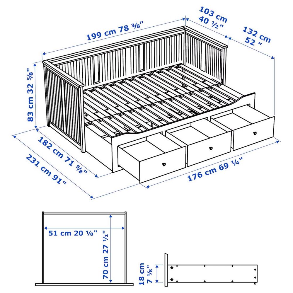 Продам кровать Ikea Hemnes
