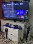 Продам ps 5 с телевизором, 2джойстика с играми. Продам пс 5 с играми.