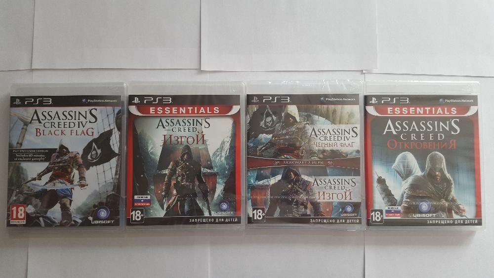 ИГРЫ PS3 Assasins Creed 3, Изгой, Откровения, Black Flag НОВЫЕ от 8500
