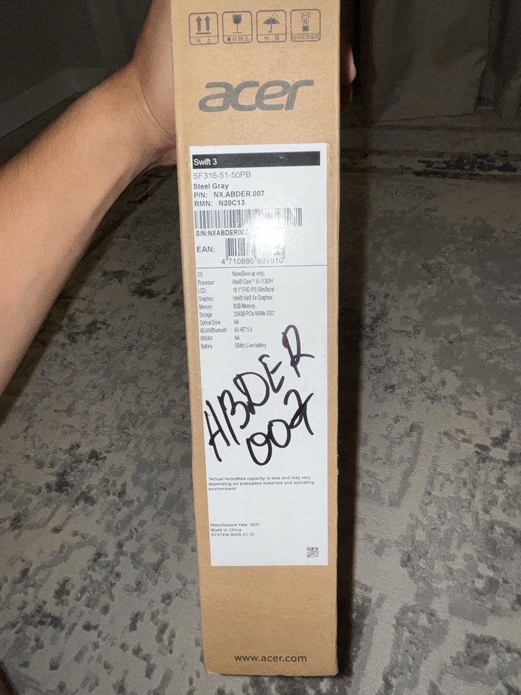 Продам ноутбук ASER SWIFT 3 (SSD)