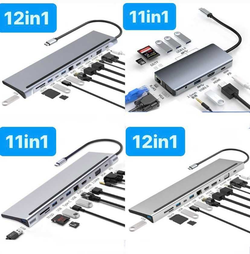 Док станции Переходники Хабы Конвертеры Ноутбуки Hubs MacBook Type-C