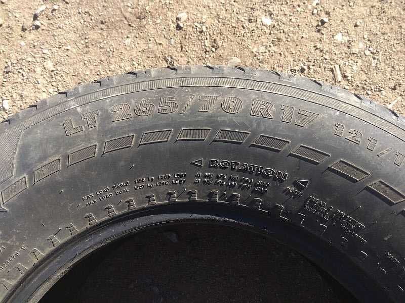 ТРИ шины 265/70 R17 - "Nokian Hakkapeliitta LT2" (Россия), летние.