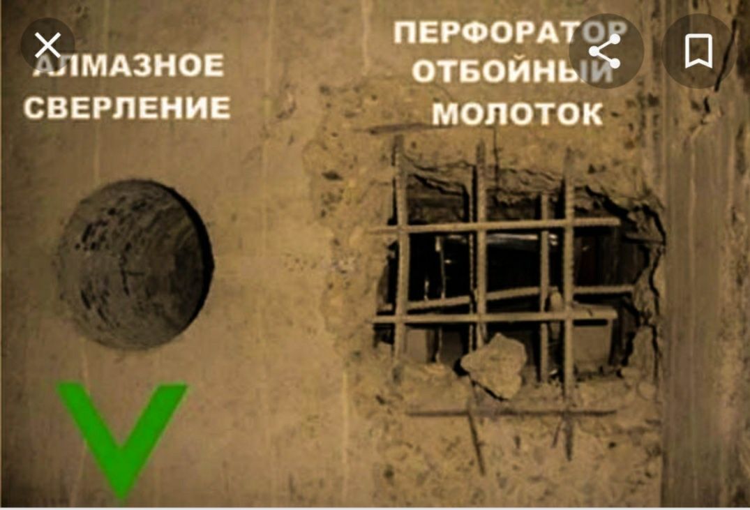 Алмазное сверление бурение кондиционер вентиляция проем сантехника