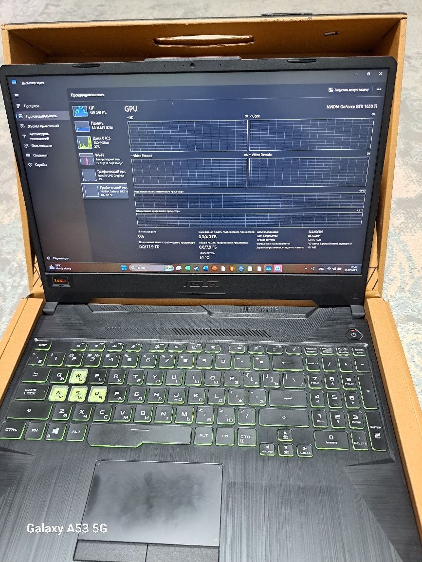 Продаю мощный игровой ноутбук ASUS TUF Gaming F15