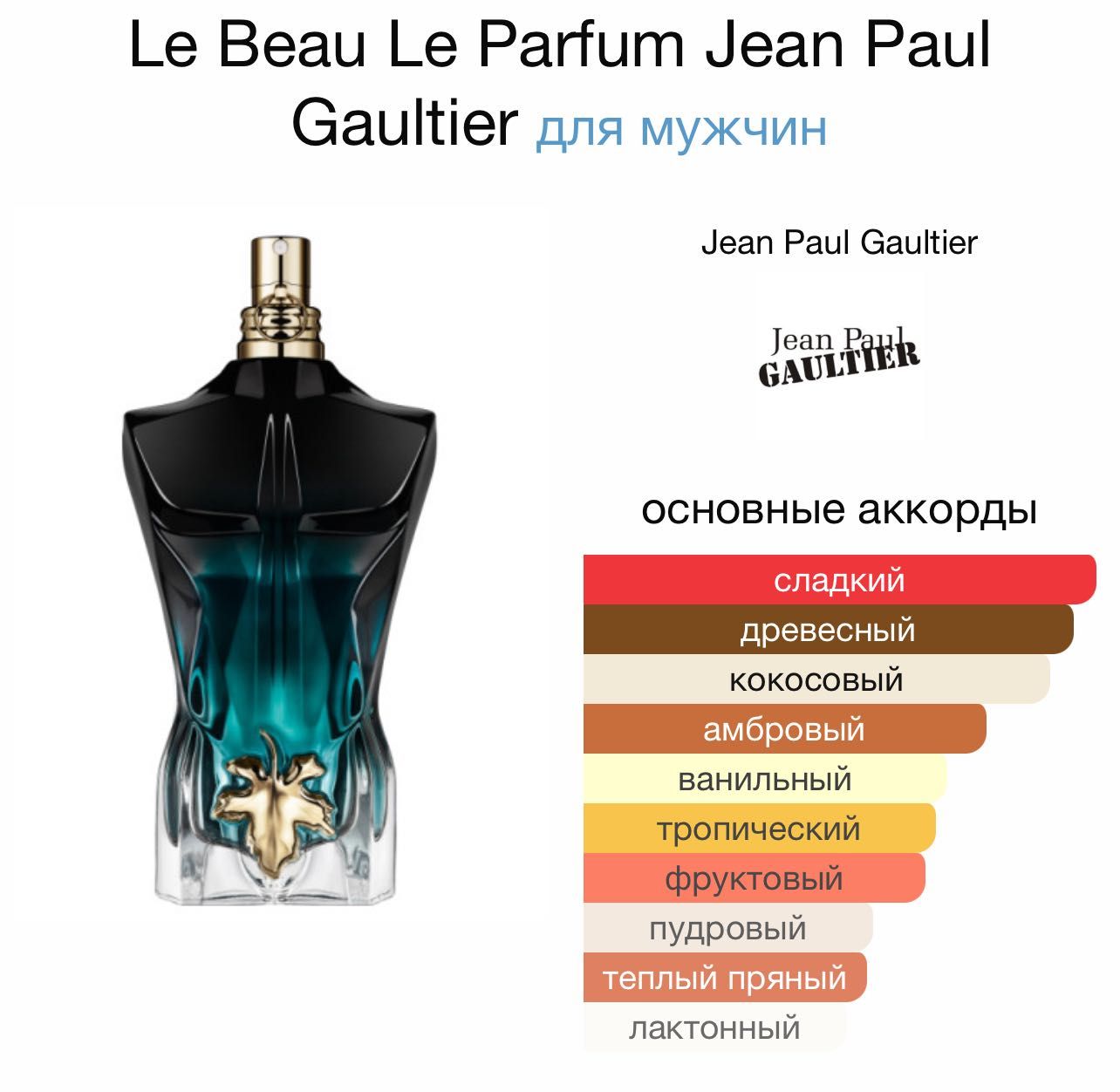 Jean Paul Gaultter le beau le parfum