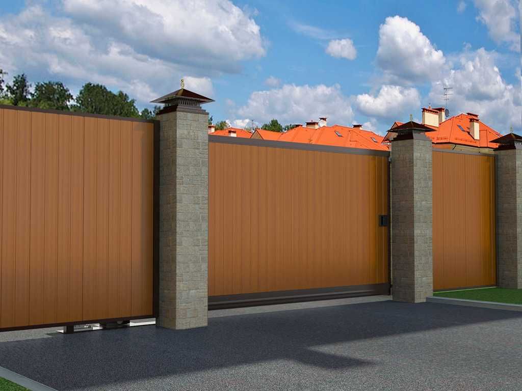 Ворота откатные сендвич панели заборы ограждения